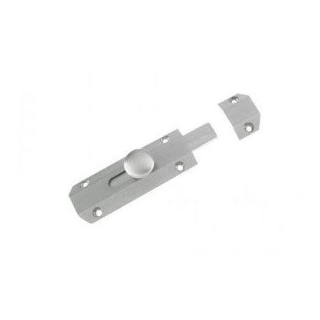 102mm x 35mm Surface Mounted Bolt c/w3 Keeps For Various Applications - Satin Chrome