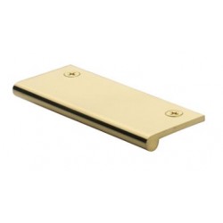 Heritage Brass 100mm EP Edge Pull Cabinet Handle Polished Brass