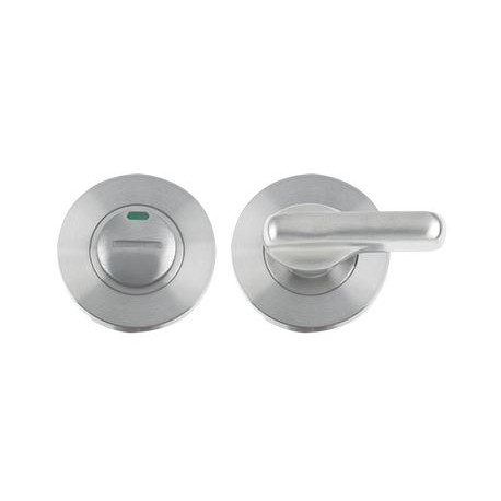 52mm Dia. Disabled Bathroom Turn &  Emergency Release c/w Indicator Satin Stainless Steel
