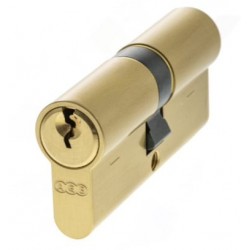 AGB 5 Pin 35mm x 35mm Keyed Alike Euro Profile Double Cylinder Satin Brass