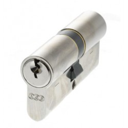 AGB 5 Pin 35mm x 35mm Keyed Alike Euro Profile Double Cylinder Polished Chrome