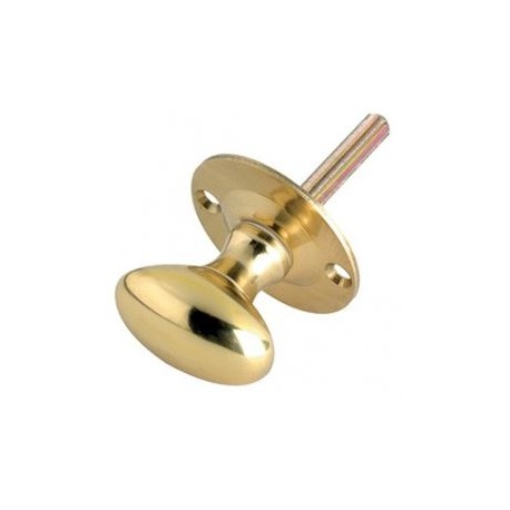 31mm Dia. Mortice Knob c/w Star Spindle Polished Brass
