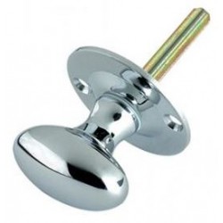 31mm Dia. Mortice Knob c/w Star Spindle Polished Chrome