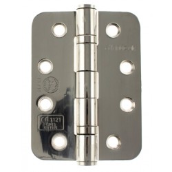 Atlantic Radius 4" Ball Bearing Grade 13 Fire Rated Hinges Polished Stainless Steel