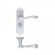Project Arundel Lever Handle On 175mm x 42mm Bathroom Backplate Satin Chrome