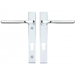 Vela Unsprung Multipoint Door Handle On 220mm x 32mm Backplate c/w 92mm Centres Satin Chrome