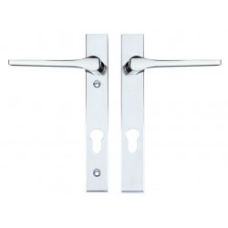 Draco Unsprung Multipoint Door Handle On 220mm x 32mm Backplate   c/w 92mm Centres Polished Chrome