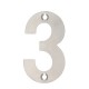 75mm Numeral "3" Satin Stainless Steel