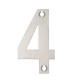 75mm Numeral "4" Satin Stainless Steel