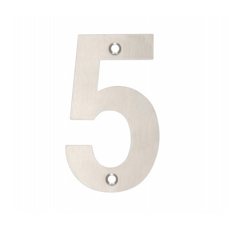 75mm Numeral "5" Satin Stainless Steel