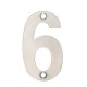 75mm Numeral "6" Satin Stainless Steel