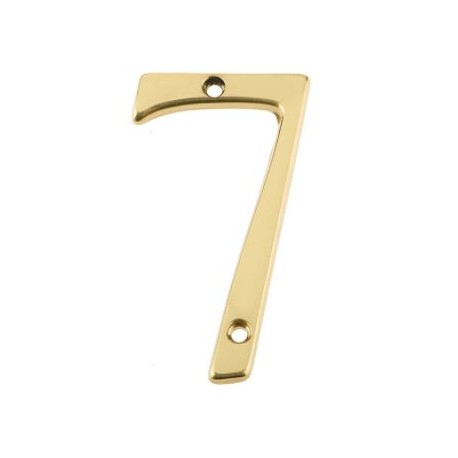 Jedo 75mm Numeral "7" Polished Brass
