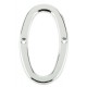 75mm Numeral "0" Polished Chrome