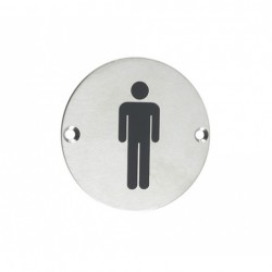 Male Sex Symbol Sign Satin Stainless Steel