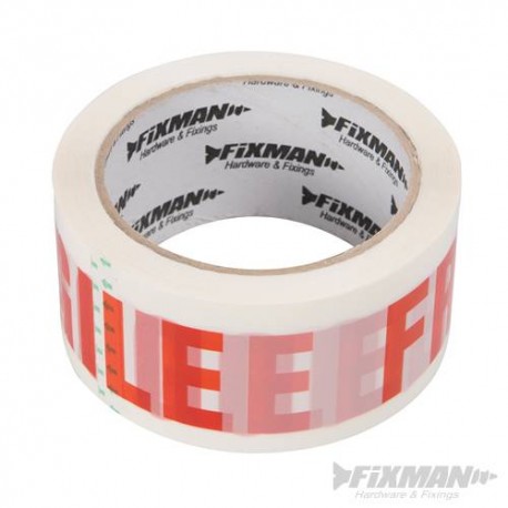 48mm x 66m Fragile Packing Tape Red & White