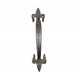 Hand Forged Fleur de Lys Pull Handle Pewter