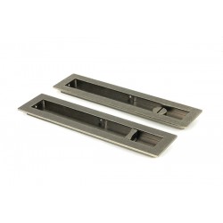 From The Anvil Pewter 250mm Plain Rectangular Pull Privacy Set