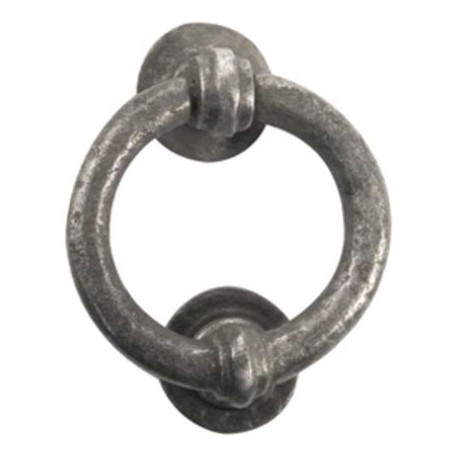 Hand Forged Ring Door Knocker Pewter