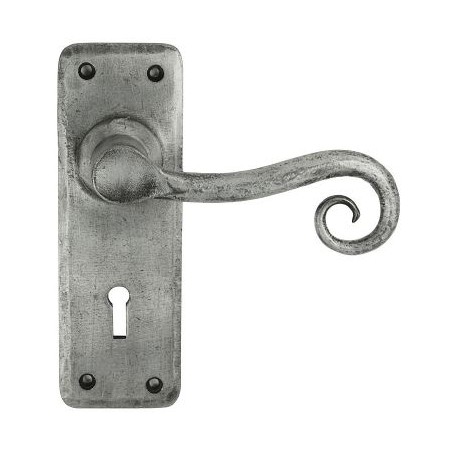 Chester Hand Forged Lever Lock Door Pewter