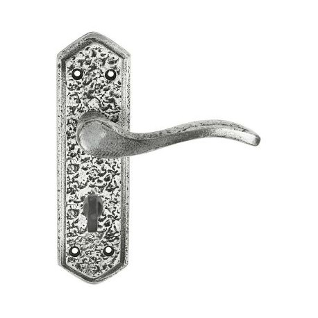 Wentworth Hand Forged Lever Bathroom Door Handle Pewter