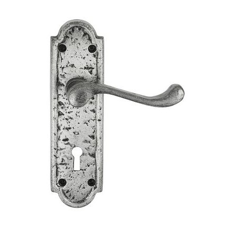 Turnberry Hand Forged Lever Lock Door Handle Pewter