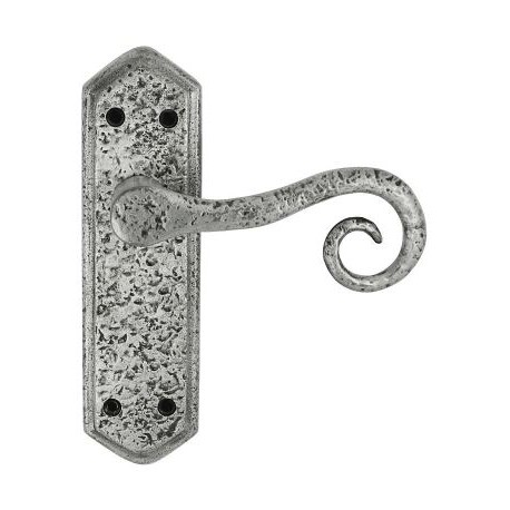 Royal Hand Forged Lever Latch Door Handle Pewter