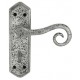 Royal Hand Forged Lever Bathroom Door Handle Pewter