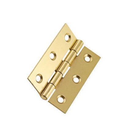 75mm Steel Butt Hinges Electro Brass