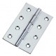 102mm x 67mm x 3mm Double Phosphor Bronze Washered Butt Hinges Satin Chrome