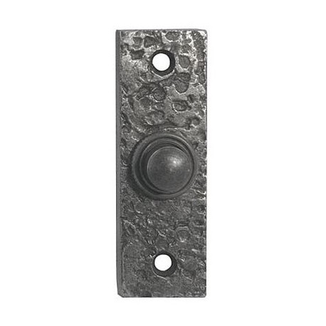 Hand Forged Door Bell Push Pewter