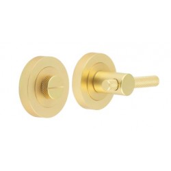 Frelan Knurled Turn and Release Satin Brass