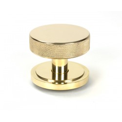 From The Anvil Art Deco Brompton Centre Door Knob Polished Brass