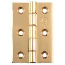 Carlisle Brass 102mm x 67mm x 4mm Double Phosphor Bronze Washered Butt Hinge Polished Lacquered