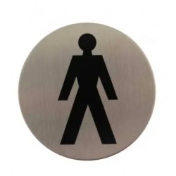Atlantic Male 3M Adhesive Sign Satin Stainless Steel