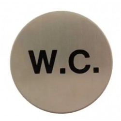 Atlantic WC 3M Adhesive Sign Satin Stainless Steel