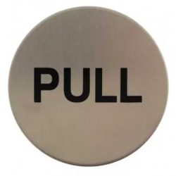 Atlantic Pull 3M Adhesive Sign Satin Stainless Steel