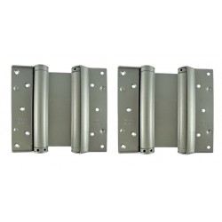 Liobex 200mm Fire Rated Double Action Self Closing Spring Hinges Silver