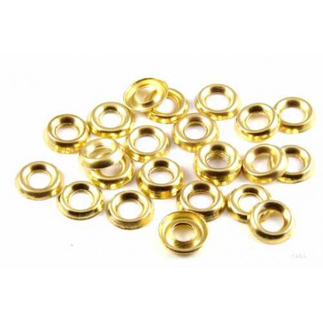 Number 10 Surface Screw Cups Solid Brass