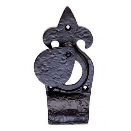 Trent Fleur-De-Lys Rim Cylinder Pull Black Antique