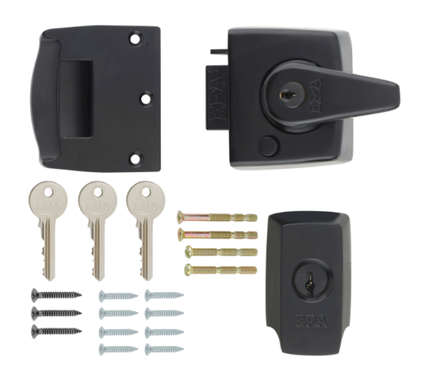 ERA 40mm Double Locking High Security British Standard Nightlatch Black