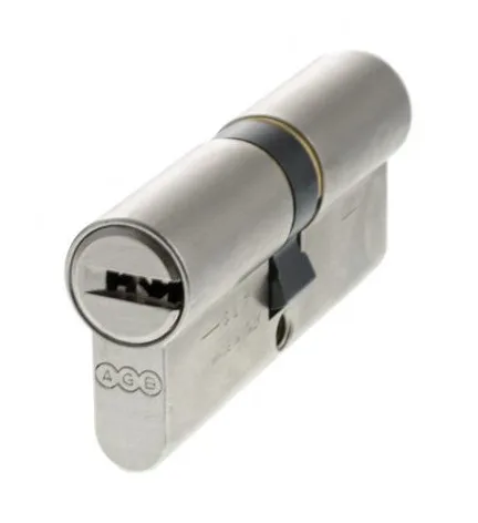 AGB 15 Pin 35mm x 35mm Euro Profile Double Cylinder Satin Chrome