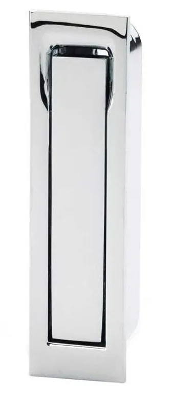 Alexander & Wilks Square Sliding Door Edge Pull Polished Chrome