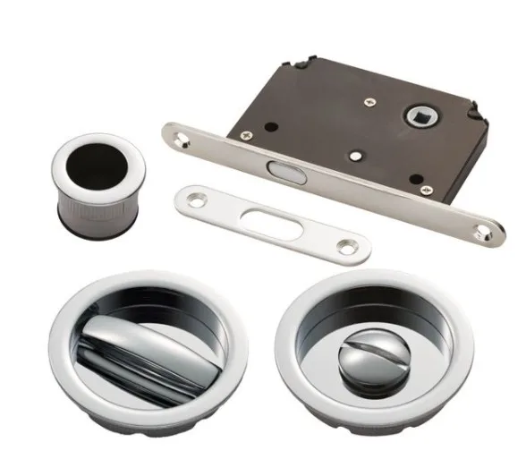 Carlisle Brass Sliding Door Set Polished Chrome