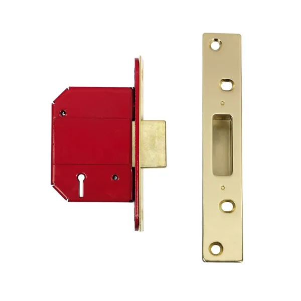 ERA 63mm High Security Fortress Mortice Deadlock c/w 44mm Backset Brass Effect