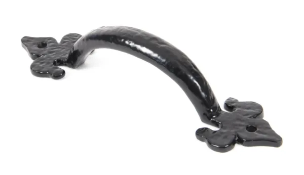 From The Anvil Antique Black 6" Fleur De Lys Pull Handle