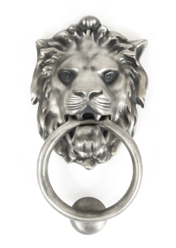From The Anvil Antique Pewter Lion Head Knocker