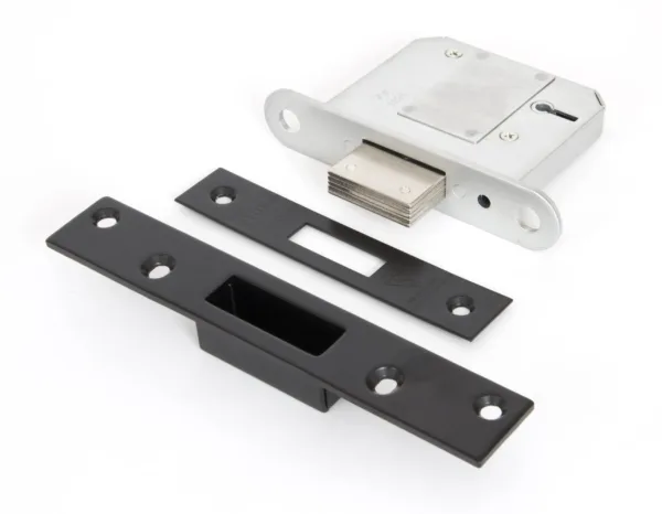 From The Anvil Black 3" BS 5 Lever Deadlock KA