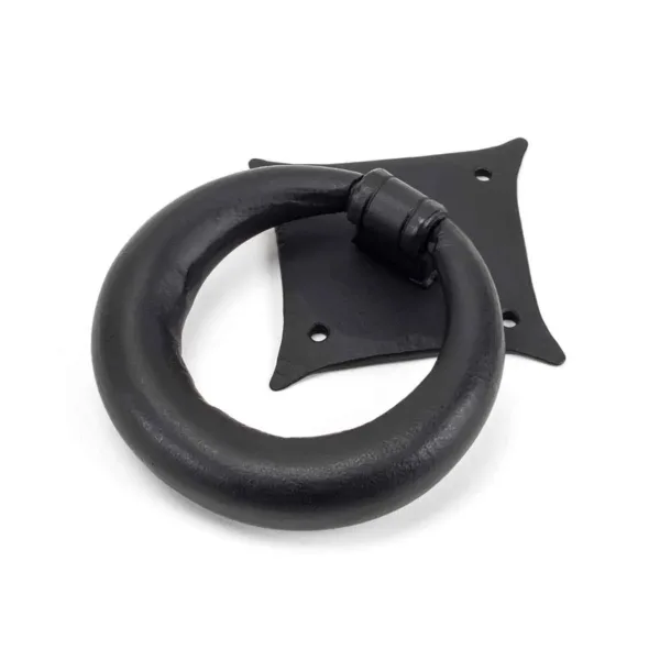 From The Anvil Matt Black Ring Door Knocker