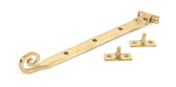From The Anvil Polished Brass 10" Monkeytail Stay