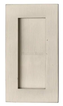 Heritage Brass 105mm x 58mm Rectangular Flush Pull Satin Nickel